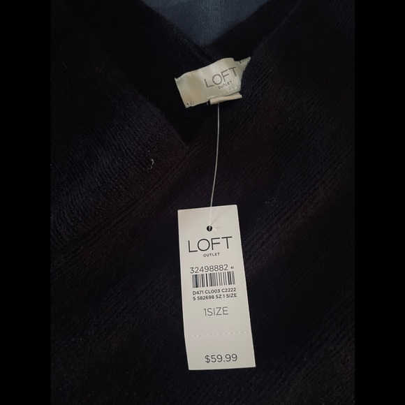 LOFT Jackets & Blazers - NWT Ann Taylor Loft Black Poncho Cape - One Size Fits All - Brand New with Tags